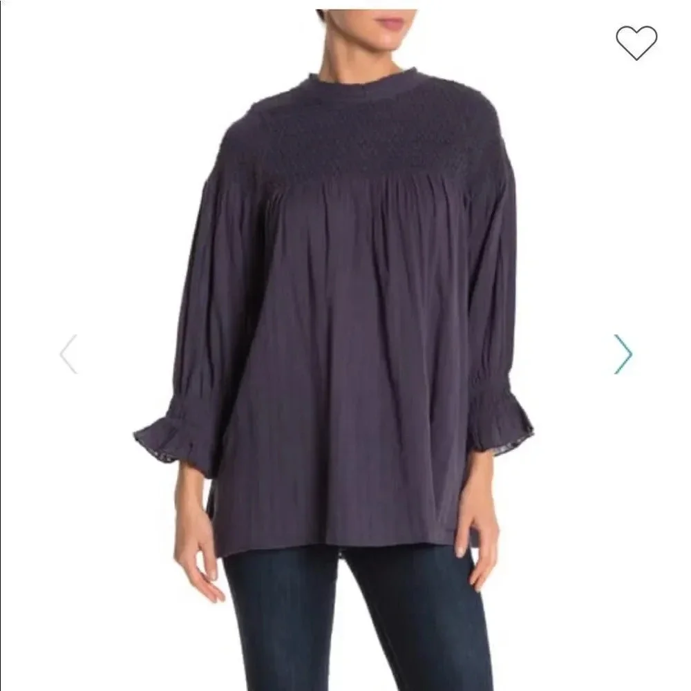 NWT Free People Obi Mila Smocked Tunic Top